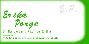 erika porge business card